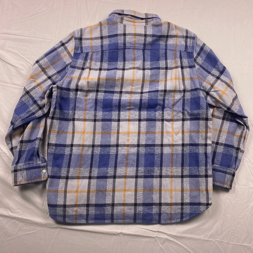 The North Face Arroyo Flannel Shirt Mens XL Blue Plaid Cotton Long Sleeve Casual
